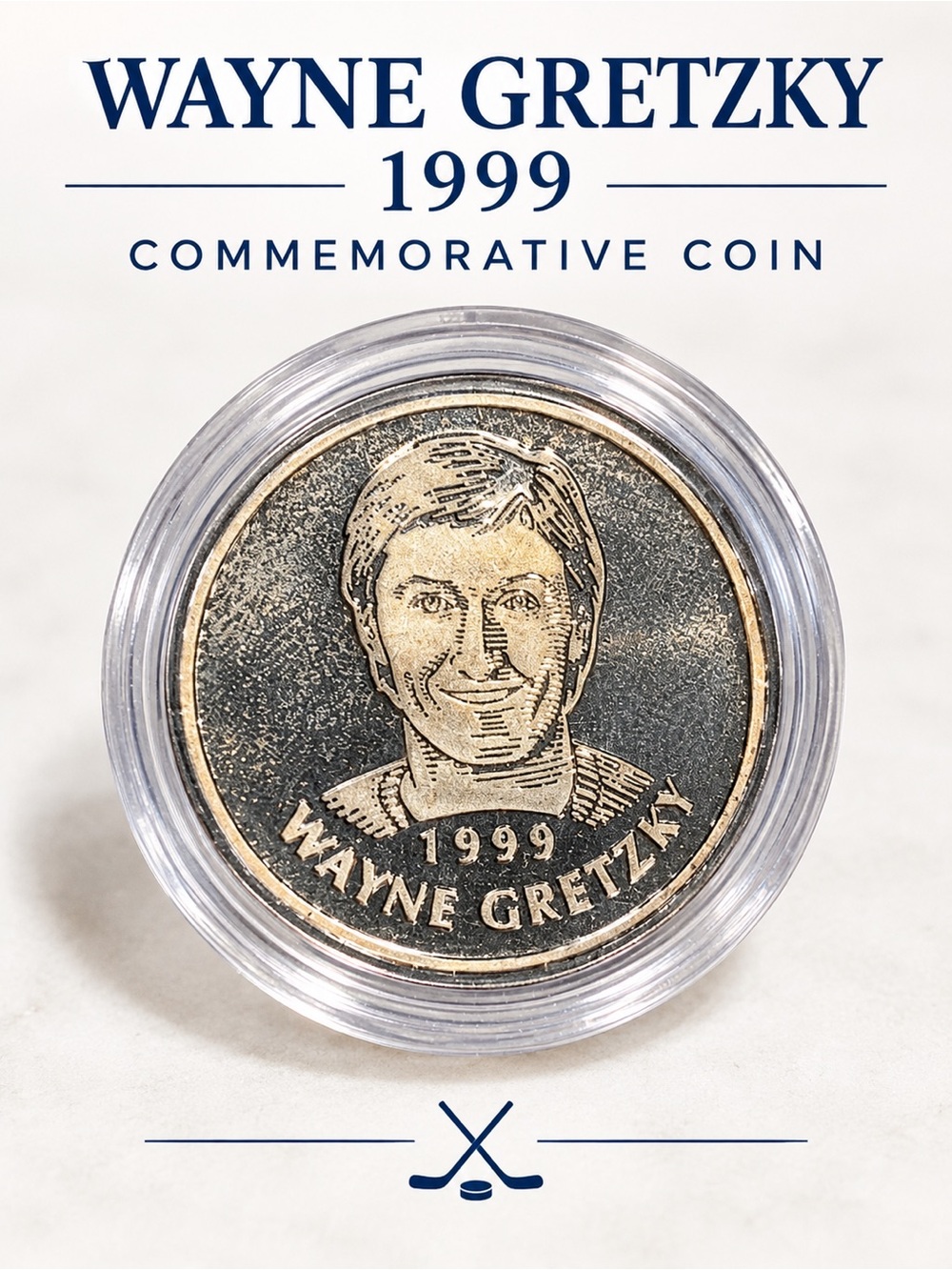 Wayne Gretzky 1999 Commemorative Hockey Coin Collectible